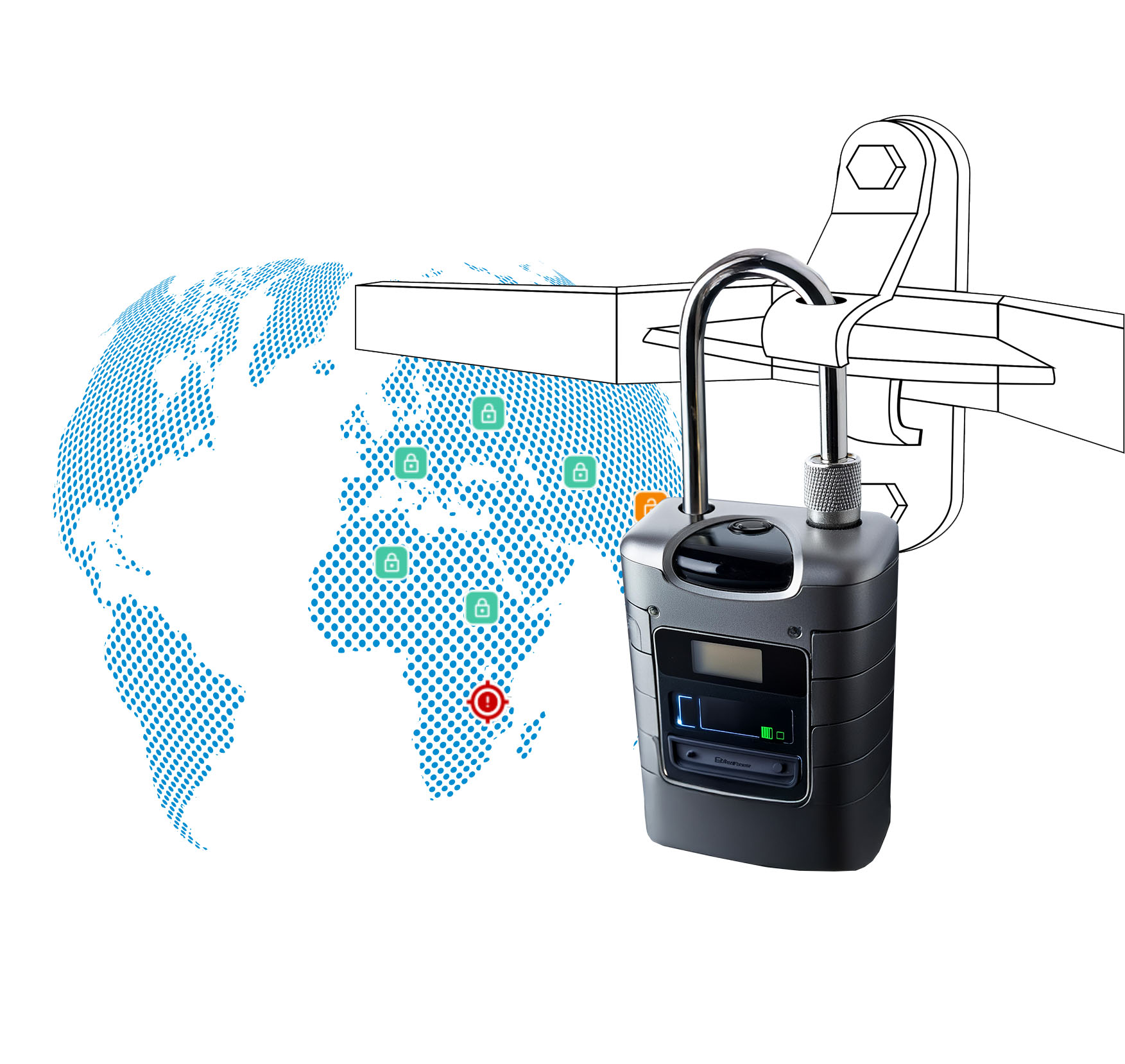 Gamma 10 - GPS Plombe mit Track and Trace System
